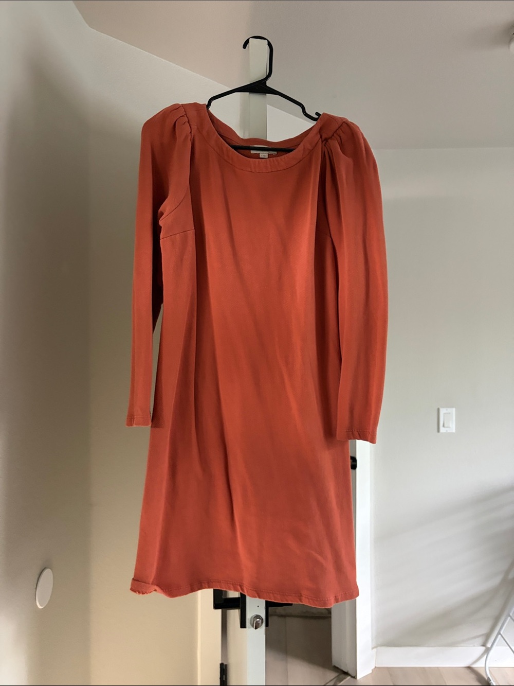 LOFT Long Sleeve Dress in Rust